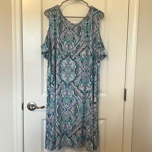 Plus Size Cold Shoulder Dress
